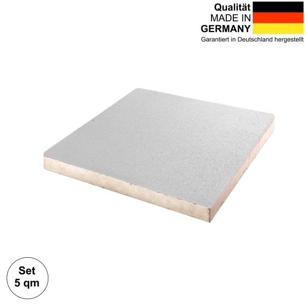 Gehwegplatten 50x50 cm silber | Set 20 Stück, 5 qm