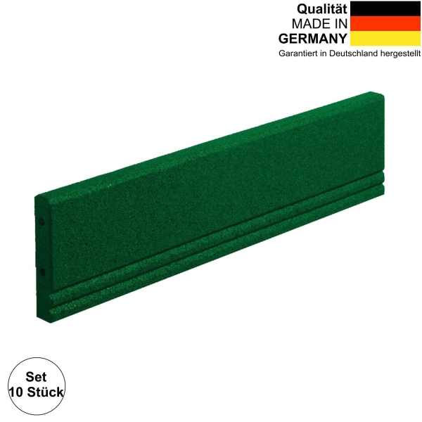 Fallschutz-Randsteine 100x30x8 cm grün | Set mit 10 Stück