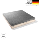 Fallschutzmatten Beton 50x50x8,5 cm metallic | Set mit 8 qm