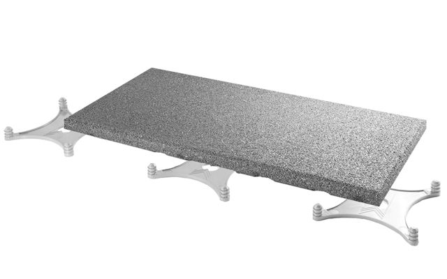 Terrace tiles made from rubber granules Terrace tiles made from rubber granules