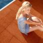 Preview: Red terrace tiles made of rubber on the terrace
