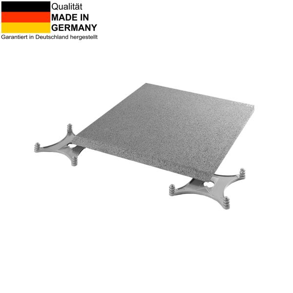 Metallic balcony tiles 40 x 40 x 3 cm made of rubber granulate