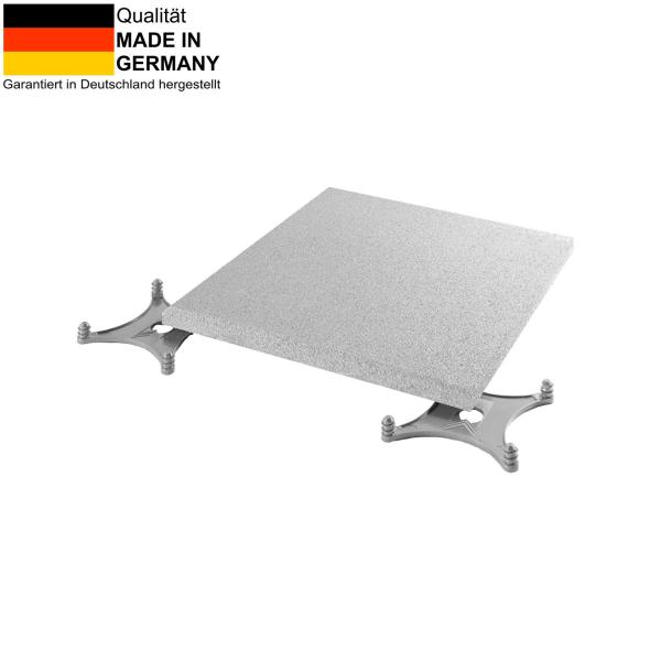 Balcony tiles-silver-40-x-40-x-3-cm-made-of-rubber-granulate