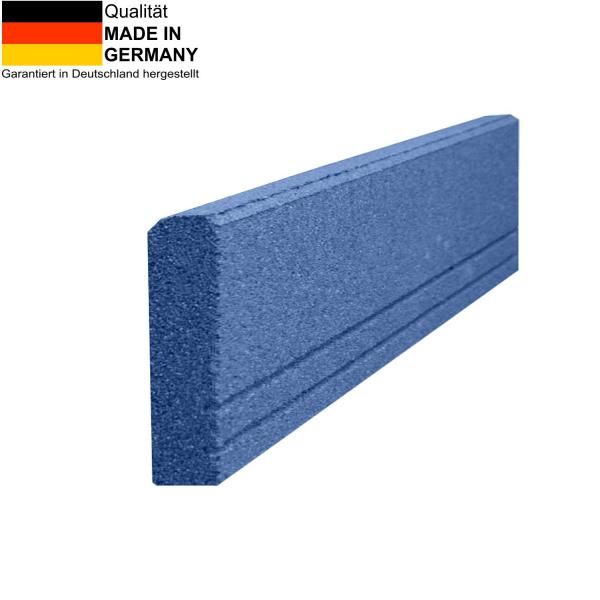 Curb made of rubber granulate 1000 x 250 x 50 mm in blue