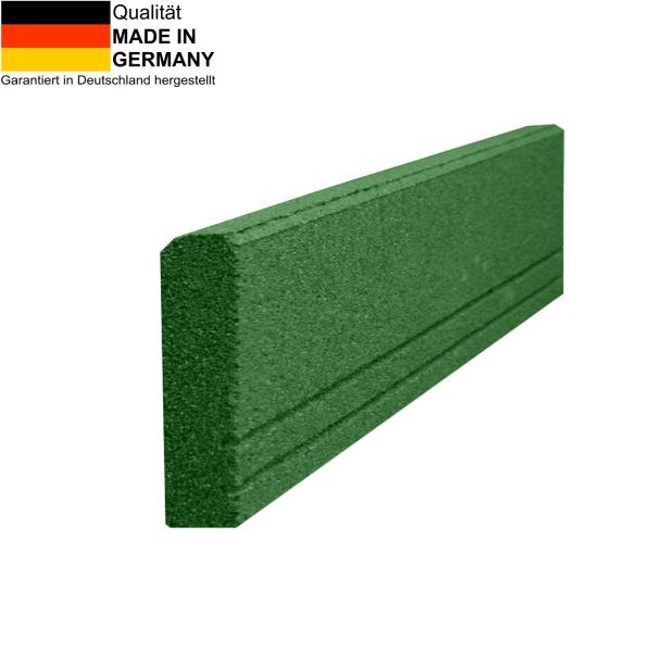Curb stone made of rubber granulate 1000 x 250 x 50 mm in green
