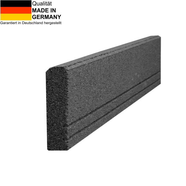 curbstone made of rubber granulate 1000 x 250 x 50 mm in black