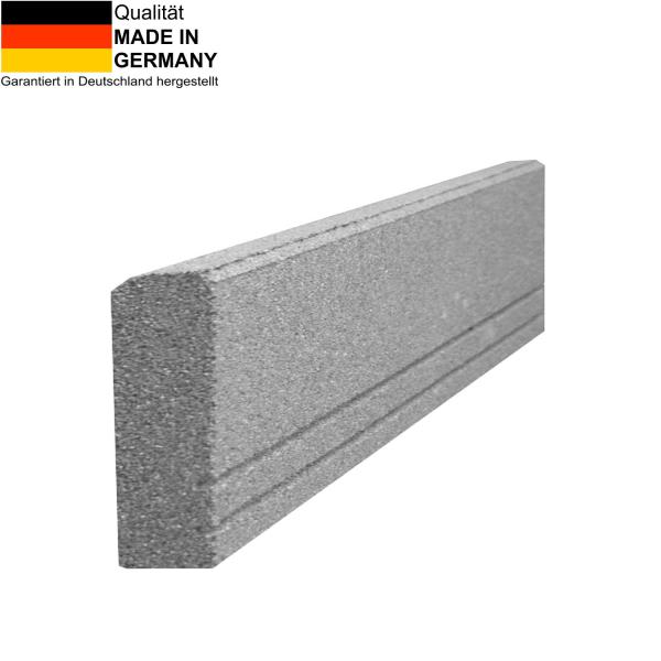 Curb made of rubber granulate 1000 x 250 x 80 mm in concrete gray