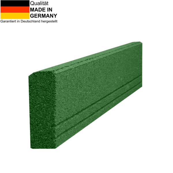 curbstone made of rubber granulate 1000 x 250 x 80 mm in grass green