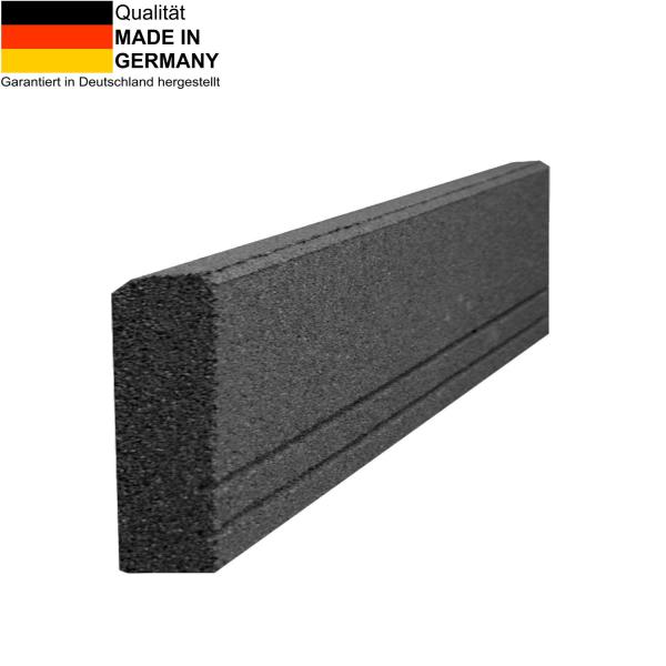 Curb stone made of rubber granulate 1000 x 250 x 80 mm in anthracite