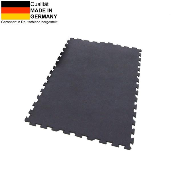 sports floor puzzle made of solid rubber 1200 x 900 x 17 mm black